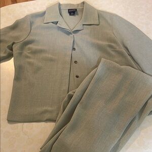Sage Button-Up Shirt and Pants Set